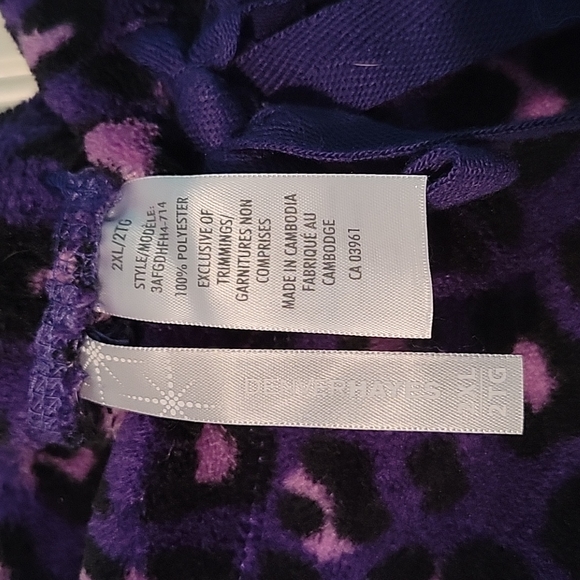 Plus Size Fleece PJ bottoms - Size 2X - Picture 2 of 2